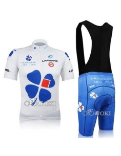 Conjunto de ciclismo corto con tirantes fdj: comodidad y frescura para tus paseos