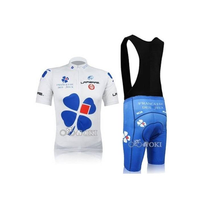 Conjunto de ciclismo corto con tirantes fdj: comodidad y frescura para tus paseos
