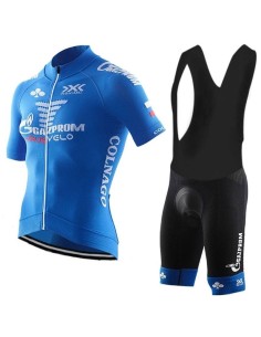 Conjunto corto de ciclismo GAZPROM RUSVELO: comodidad y frescura para tus paseos