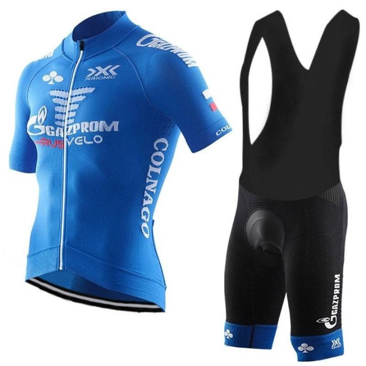 Conjunto corto de ciclismo GAZPROM RUSVELO: comodidad y frescura para tus paseos