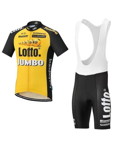 Conjunto corto de ciclismo LOTTO NL JUMBO: comodidad y estilo para tus paseos de verano