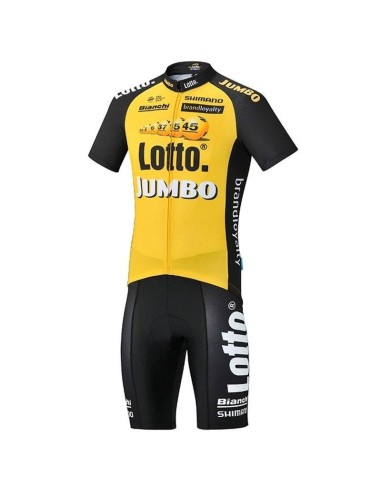 Conjunto corto de ciclismo LOTTO NL JUMBO: comodidad y estilo para tus paseos de verano