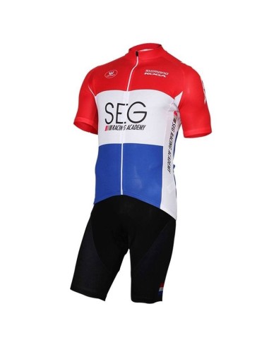 Conjunto de ciclismo corto SEG Racing Academy para pedalear cómodo y fresco