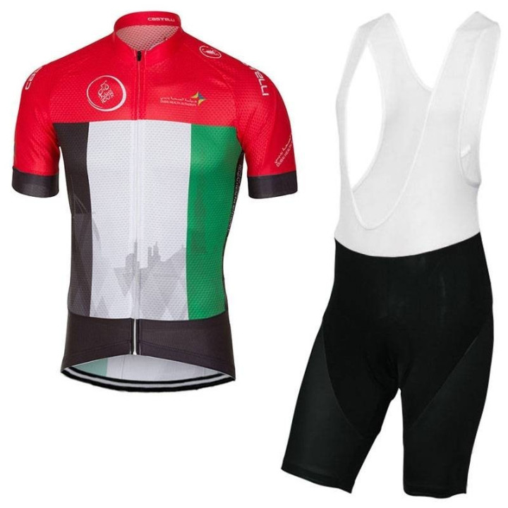 Conjunto de ciclismo corto UAE Dubai Tour: comodidad y estilo para tus rutas