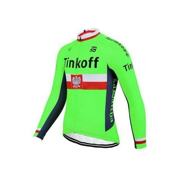 Maillot Largo Tinkoff Verde Fluorescente para Ciclistas: Comodidad y Estilo en Cada Pedaleo