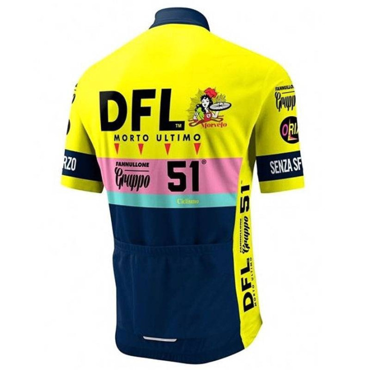 Maillot Corto Morvelo DFL retro: comodidad y frescura para tus rutas en bicicleta