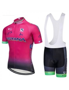 Conjunto de ciclismo corto Astana: comodidad y estilo para tus rutas