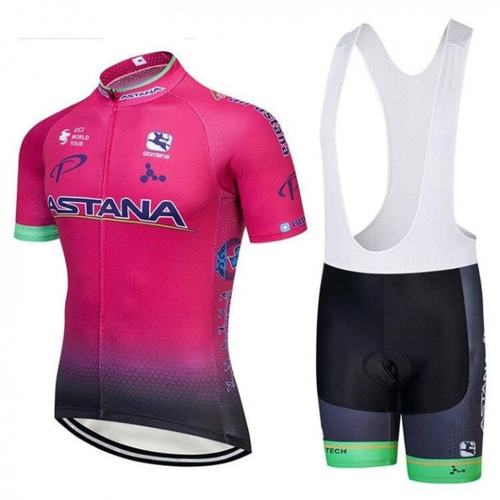 Conjunto de ciclismo corto Astana: comodidad y estilo para tus rutas