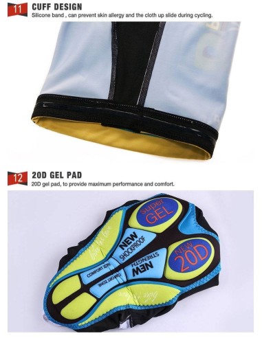 Conjunto corto de ciclismo DELKO: comodidad y estilo para tus paseos