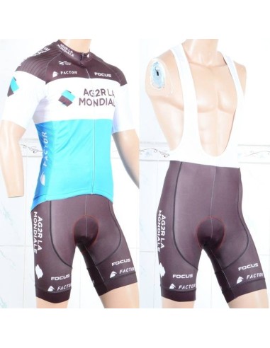 Conjunto de ciclismo corto AG2R LA MONDIALE para un verano cómodo y fresco