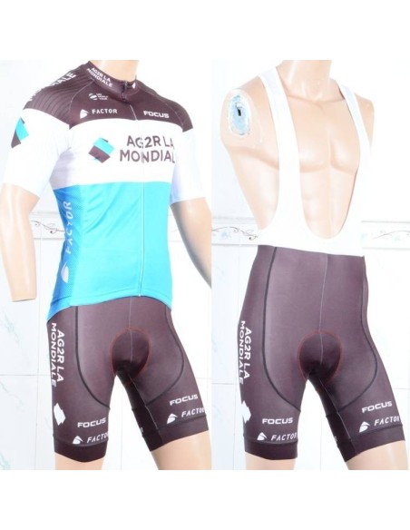 Conjunto de ciclismo corto AG2R LA MONDIALE para un verano cómodo y fresco