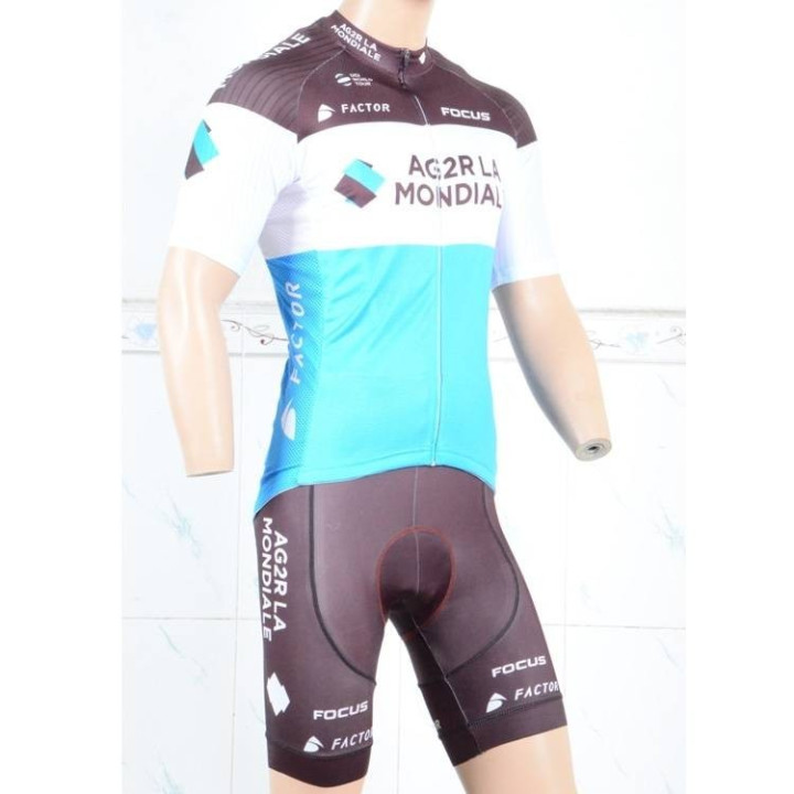 Conjunto de ciclismo corto AG2R LA MONDIALE para un verano cómodo y fresco