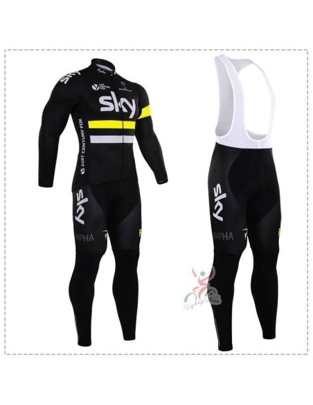 Ropa térmica de ciclismo SKY con tirantes para un pedaleo cómodo y fresco