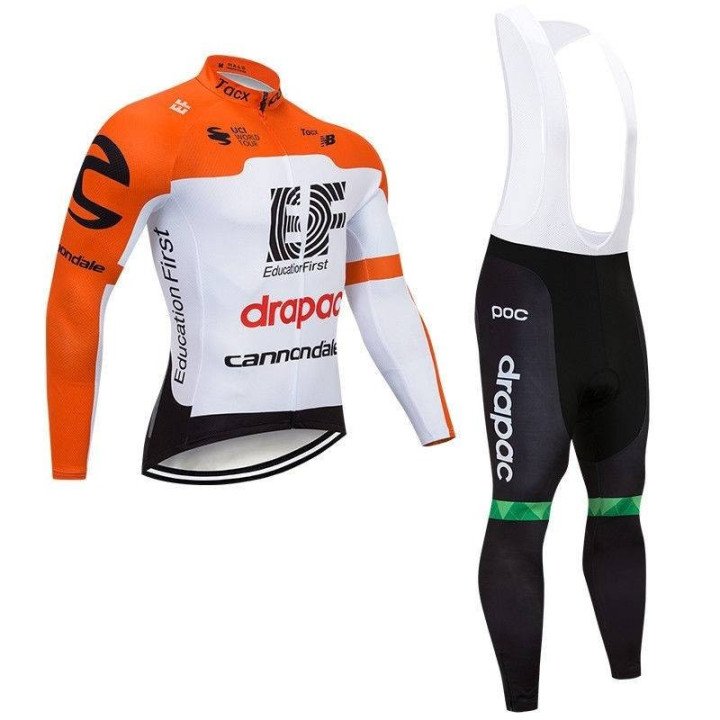 Ropa térmica de ciclismo EF Drapac Cannondale para un pedaleo cómodo y fresco