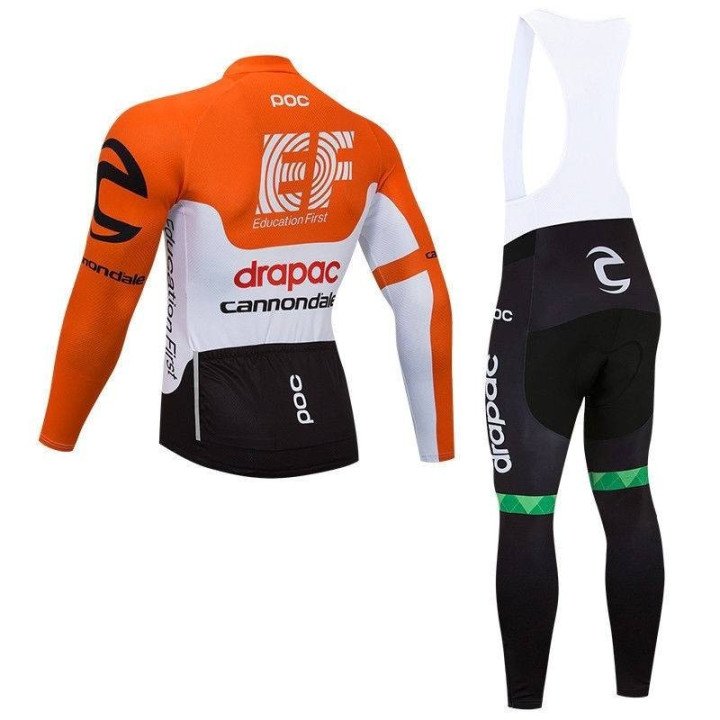 Ropa térmica de ciclismo EF Drapac Cannondale para un pedaleo cómodo y fresco