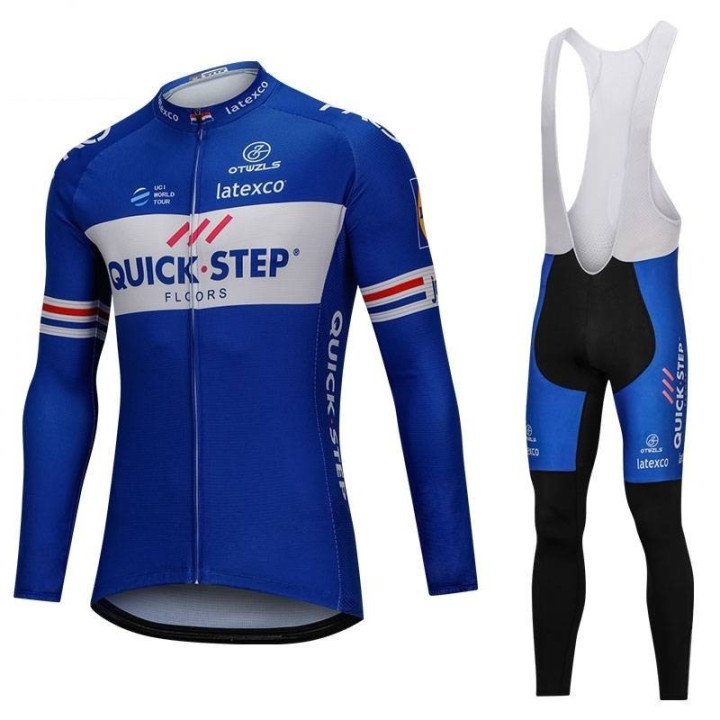 Ropa de ciclismo de invierno con tirantes Quick Step para estar cómodo y seco en tus entrenamientos