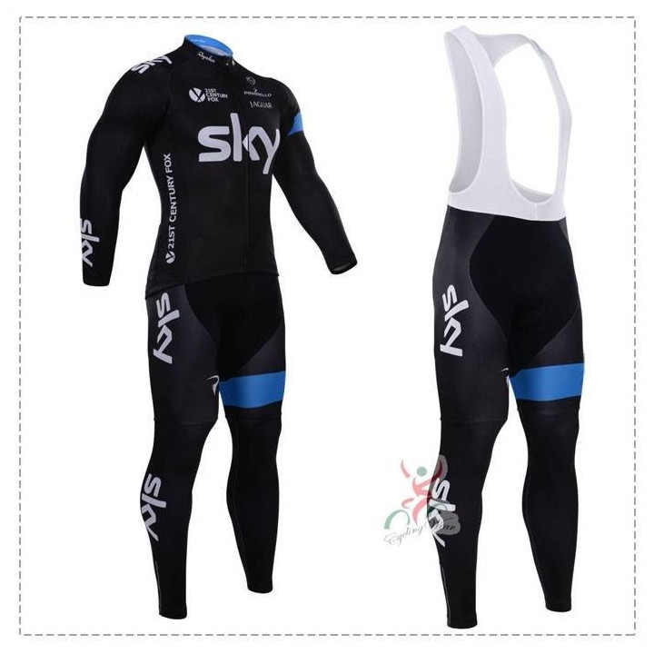 Ropa de ciclismo de invierno con tirantes SKY para estar cómodo y seco en tus entrenamientos