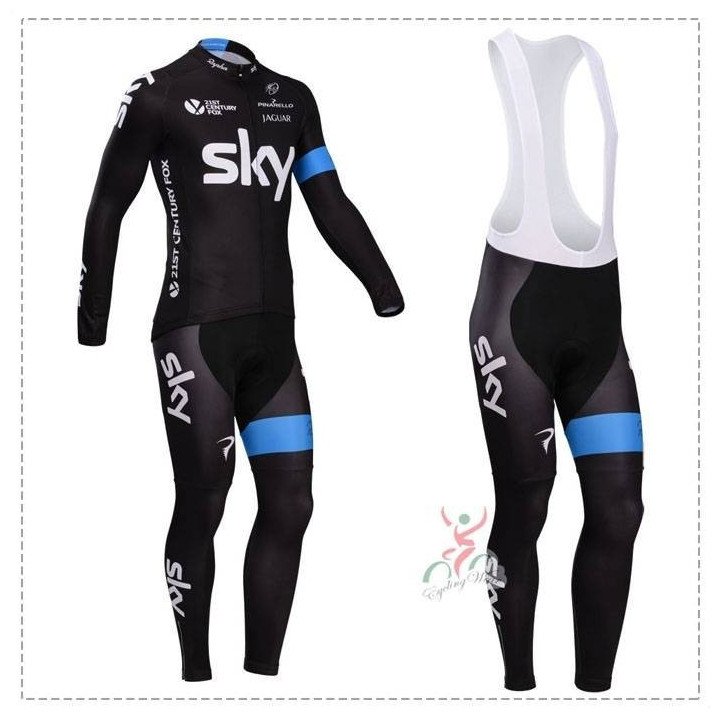 Ropa de ciclismo de invierno con tirantes SKY: comodidad y estilo para tus entrenamientos