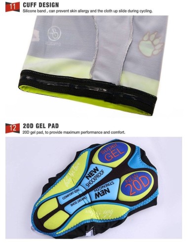 Conjunto corto de ciclismo AquaProtect perfecto para el verano