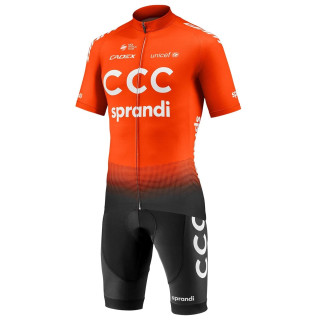 Conjunto de ciclismo corto CCC: comodidad y frescura para tus rutas