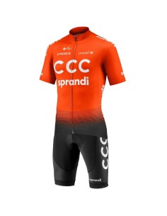 Conjunto de ciclismo corto CCC: comodidad y frescura para tus rutas