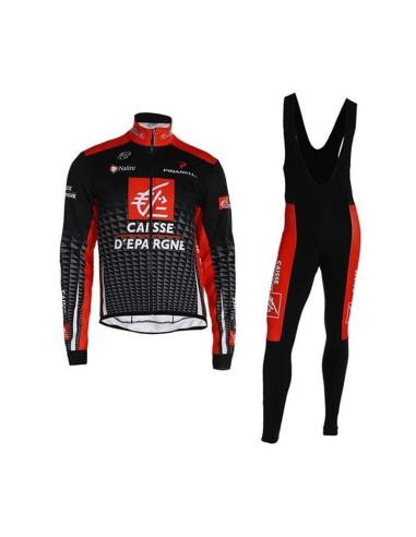 Ropa Térmica de Ciclismo CAISSE D'EPARGNE para Entrenamientos Cómodos y Frescos