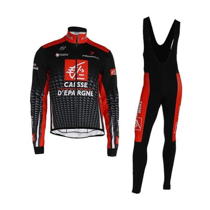Ropa Térmica de Ciclismo CAISSE D'EPARGNE para Entrenamientos Cómodos y Frescos