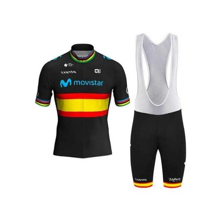 Conjunto de ciclismo corto MOVISTAR para el verano: comodidad y frescura al pedalear