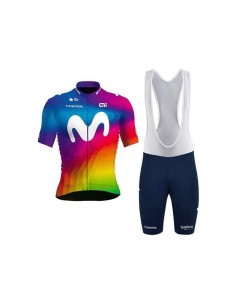 Conjunto de ciclismo corto Movistar: comodidad y estilo para el verano