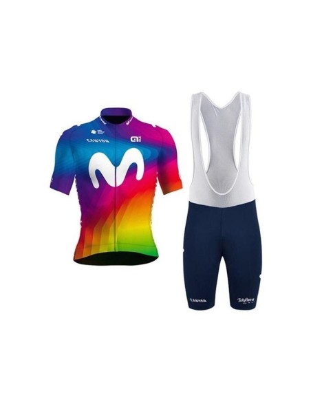 Conjunto de ciclismo corto Movistar: comodidad y estilo para el verano
