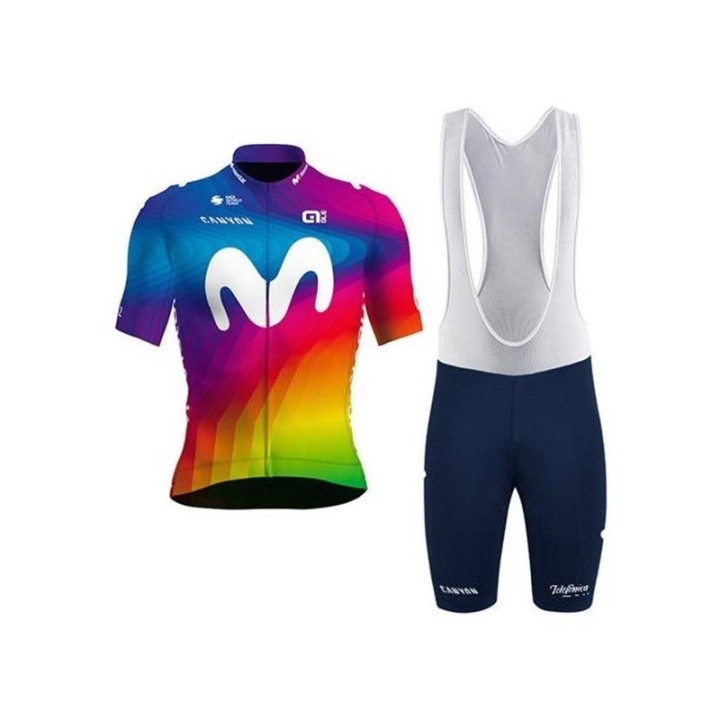 Conjunto de ciclismo corto Movistar: comodidad y estilo para el verano