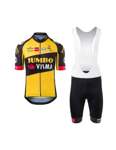 Conjunto de ciclismo corto JUMBO VISMA para el verano: confort y estilo en cada pedalada