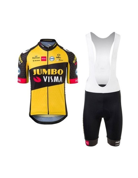 Conjunto de ciclismo corto JUMBO VISMA para el verano: confort y estilo en cada pedalada
