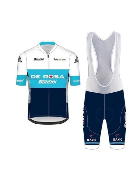Conjunto de ciclismo corto Santini De Rosa para el verano
