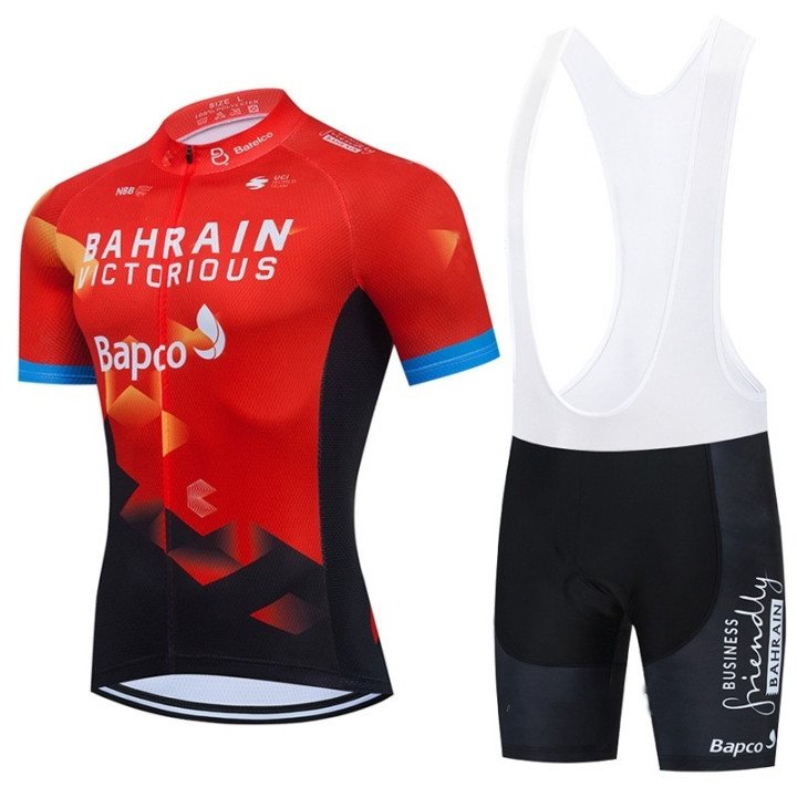Conjunto de ciclismo corto Bahrain Victorious para un verano fresco y cómodo