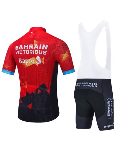 Conjunto de ciclismo corto Bahrain Victorious para un verano fresco y cómodo