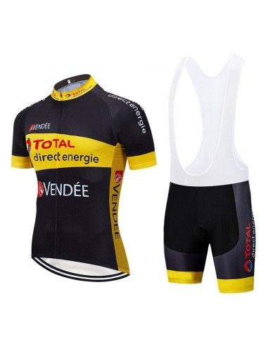 Conjunto corto de ciclismo veraniego con tirantes TOTAL Direct Energy