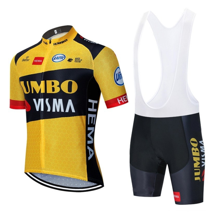 Conjunto corto de ciclismo JUMBO VISMA para disfrutar el verano cómodamente