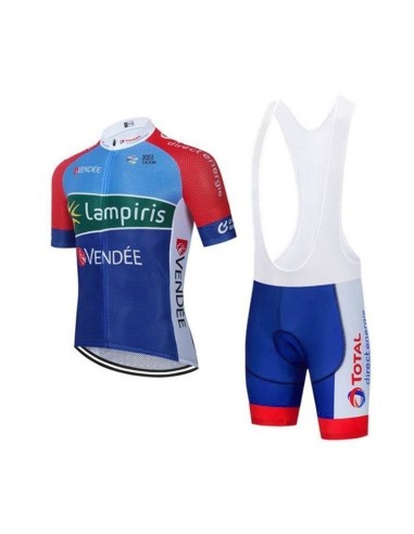 Conjunto de ciclismo corto de verano TOTAL DIRECT ENERGIE para pedalear cómodo y fresco