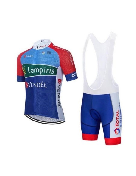 Conjunto de ciclismo corto de verano TOTAL DIRECT ENERGIE para pedalear cómodo y fresco