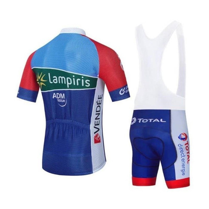 Conjunto de ciclismo corto de verano TOTAL DIRECT ENERGIE para pedalear cómodo y fresco