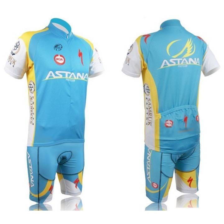 Conjunto corto de ciclismo Astana: comodidad y frescura para tus rutas