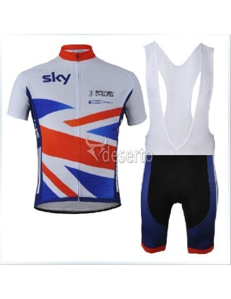 Conjunto corto de ciclismo british-sky para disfrutar al máximo tus paseos en bici