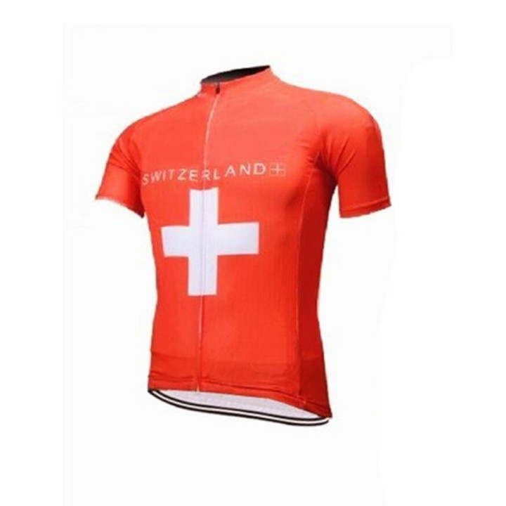 Maillot de ciclismo corto Suiza: comodidad y frescura para tus rutas
