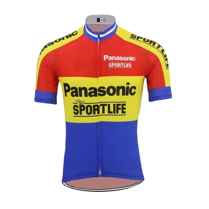 Maillot ciclismo corto Panasonic: comodidad y frescura para tus rutas