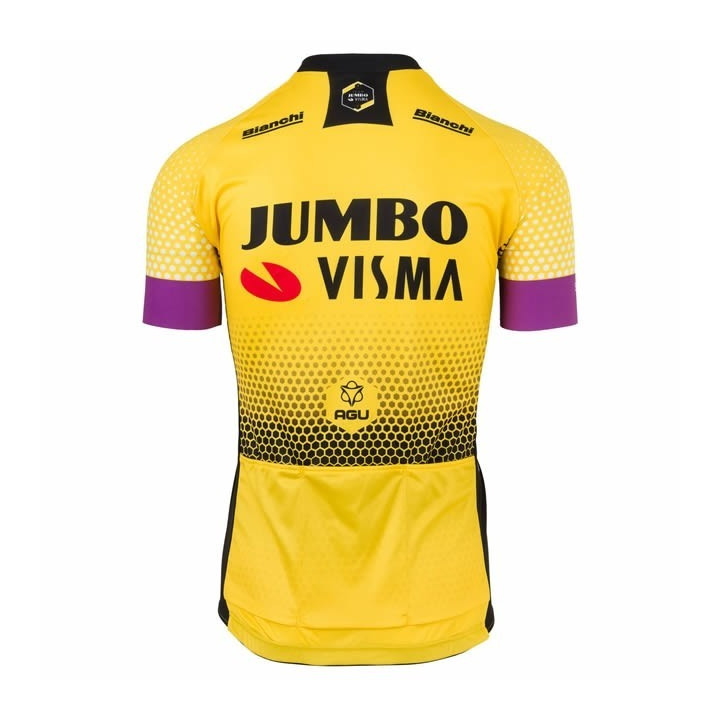 Maillot de ciclismo corto Jumbo Visma para pedalear cómodo y fresco