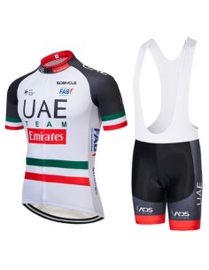 Conjunto de ciclismo corto UAE Team Emirates: comodidad y estilo para tus paseos