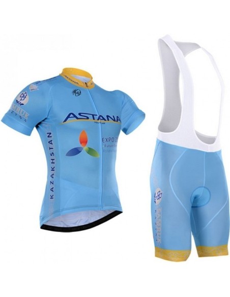 Conjunto corto de ciclismo Astana: comodidad y frescura para tus rutas