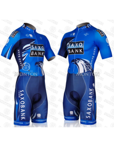 Conjunto de ciclismo corto Saxo Bank para un verano cómodo y fresco