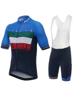 Conjunto de ciclismo corto Santini: comodidad y frescura para tus rutas